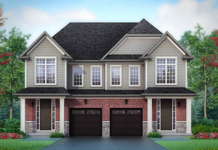 Erin Glen Homes Exterior View of Semi Detached Homes From the Street