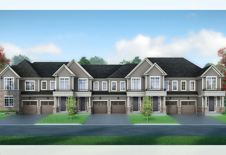 Erin Glen Homes Street Level View of Townhome Exteriors