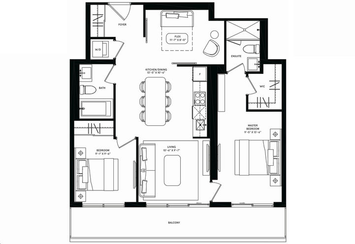 Chicago Floor Plan at Exchange District Condos 2