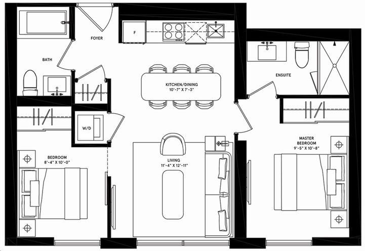 Milan Floor Plan at Exchange District Condos 2
