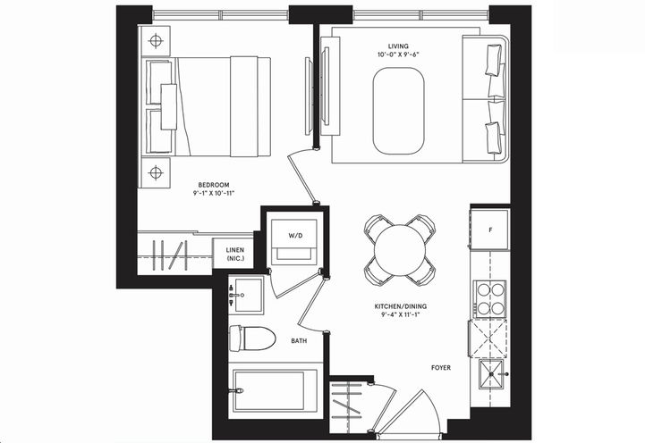 Monaco Floor Plan at Exchange District Condos 2