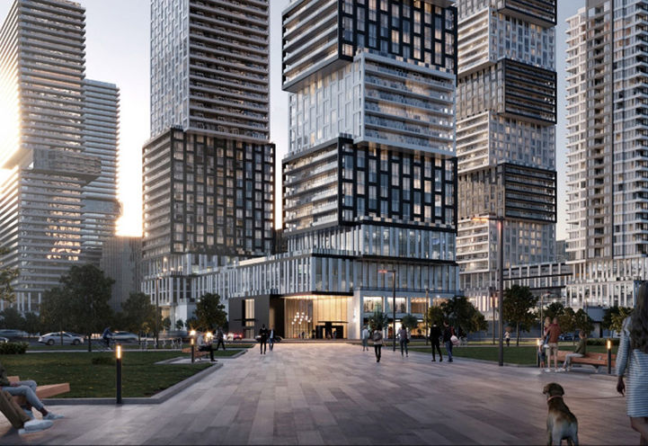 The Exchange District Condos 3 Close Up View of Podium & Lower Levels