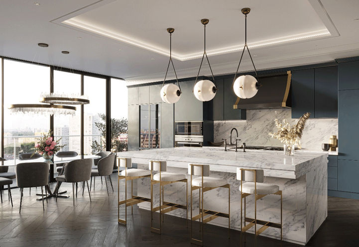 The Exchange District Condos 3 Kitchen and Dining Suite Interior