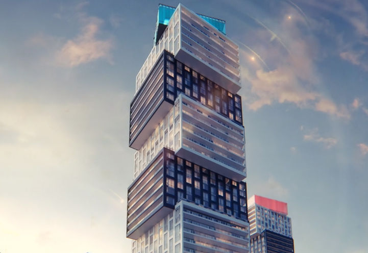 The Exchange District Condos 3 Looking Up Toward Upper Level Exteriors