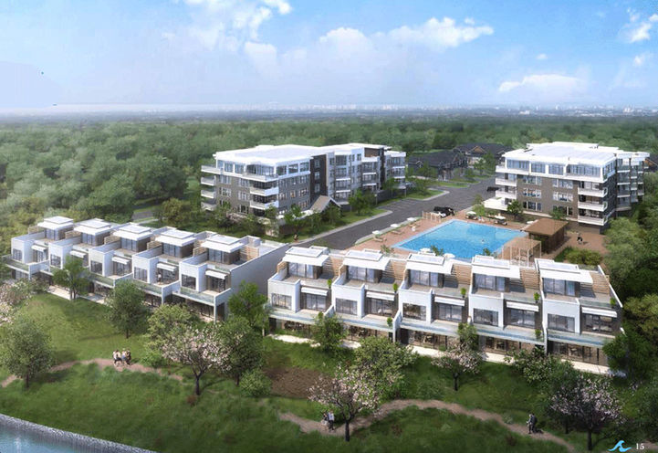 Fenelon Lakes Club Aerial View Of Condos & Towns