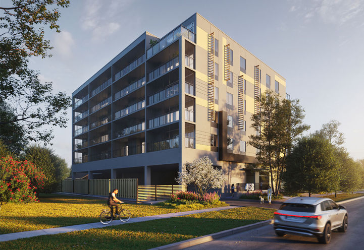 Flex Condos Street View of Building Exteriors