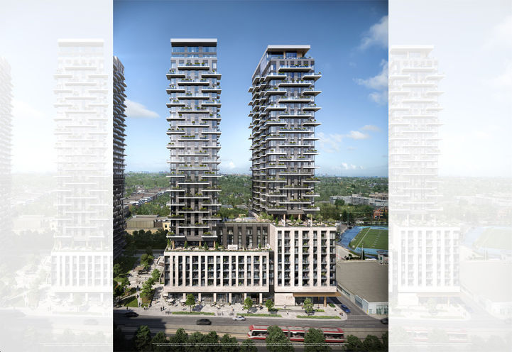 Foret Condos Exterior View of Towers & Podium