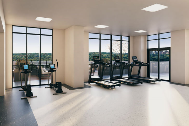 Four Me Condos Fitness Area with Treadmills