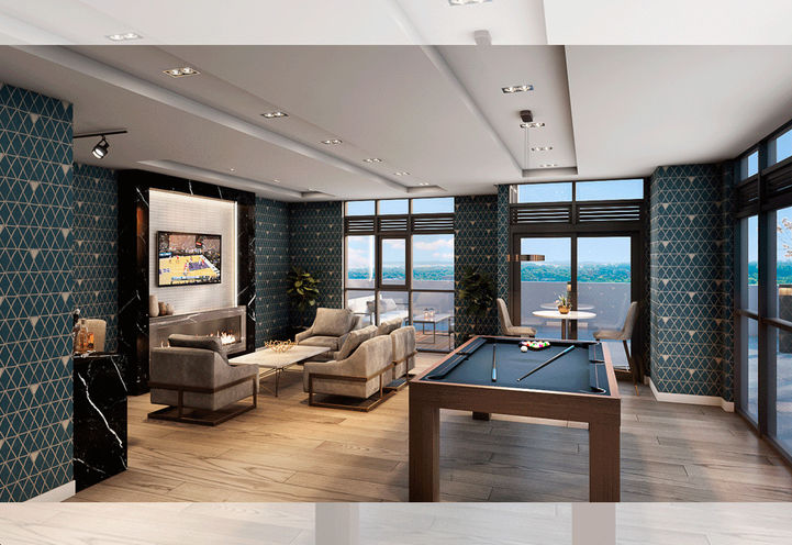 Four Me Condos Sports Lounge Interior