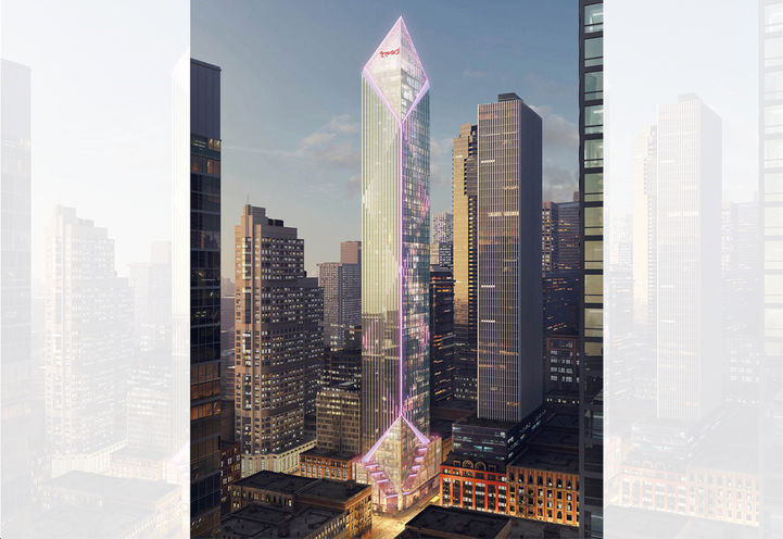 Freed Hotel and Residences Exterior View of Tower at Night