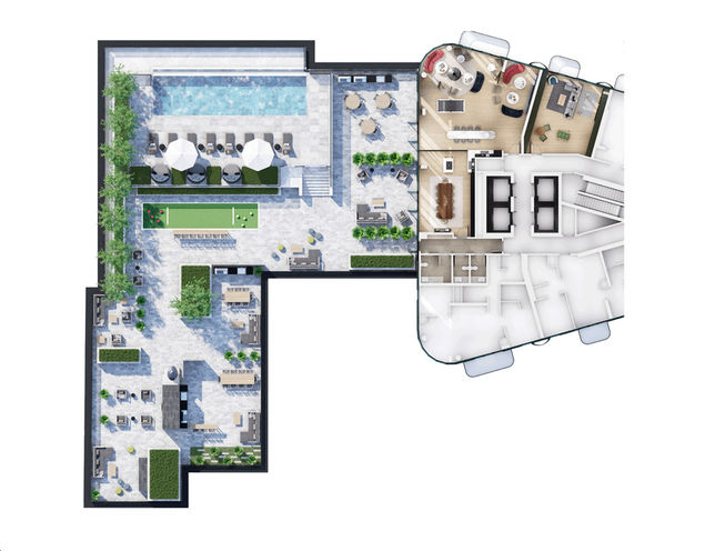 Galleria 3 Condos,  11th Floor Amenity