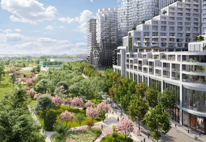 Galleria 3 Condos, Bird's Eye View of Communities Park