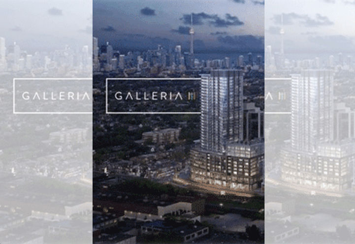 Galleria 3 Condos Birds Eye View of Tower Exteriors at Dusk