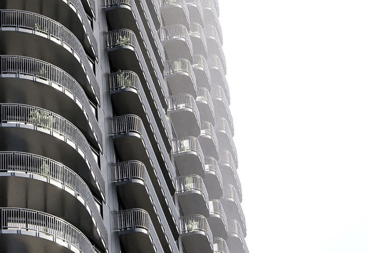Galleria 3 Condos Close Up View of Building Exteriors and Balconies