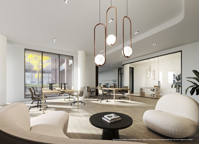 Galleria 3 Condos, Co-working Room with Lounge