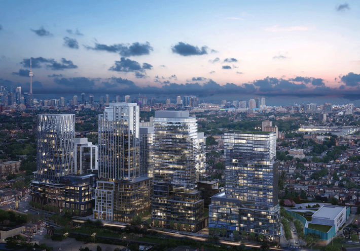 Galleria 3 Condos, Dusk View of Master Planned Future Community