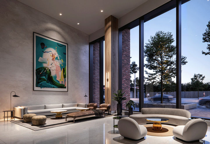 Galleria 3 Condos, Lobby with Lounge