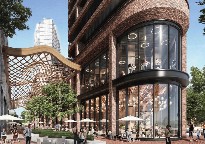 Galleria 3 Condos, Looking at the Tower Architectural Designs from West End