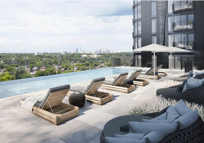 Galleria 3 Condos, Terrace Pool with Sun Loungers