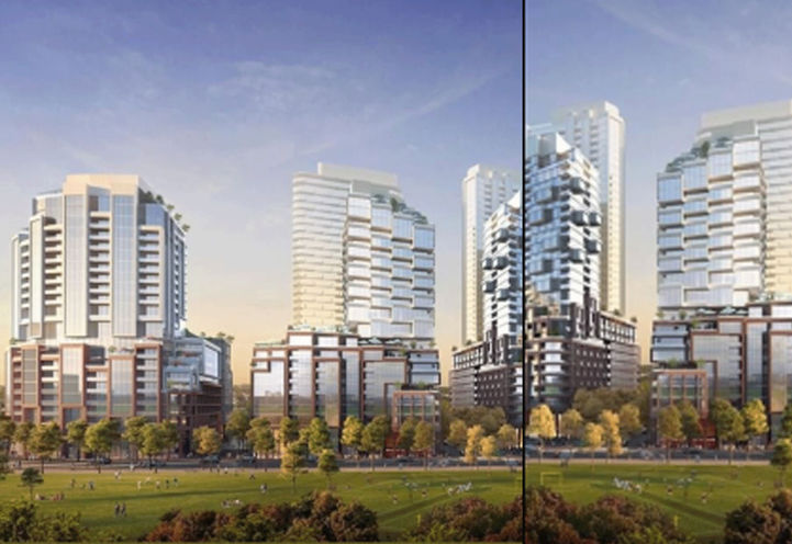 Aerial Park View of Galleria on the Park 4 at Dupont and Dufferin St