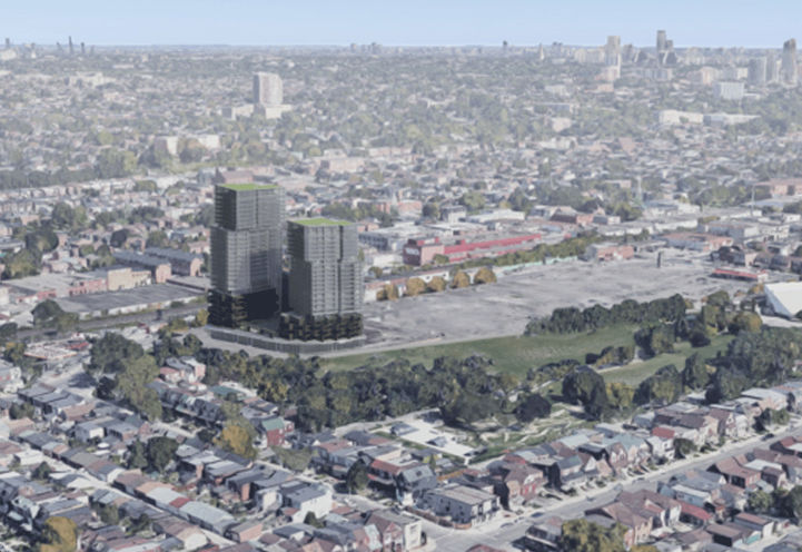 Aerial Rendering of Galleria on the Park Future Community - Block 5