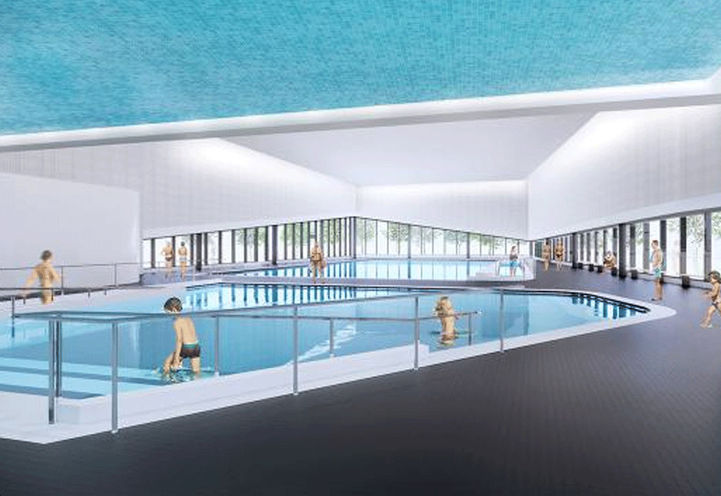 Community Centre Pool Interior at Galleria on the Park Condos