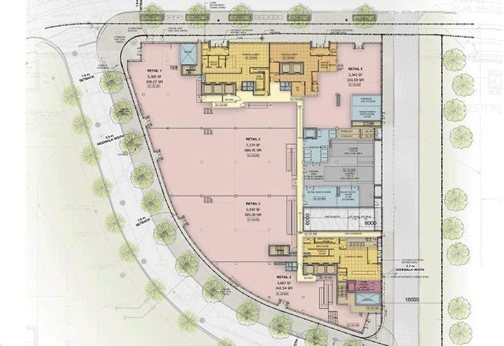 Ground Floor Plan for Galleria on the Park Condos - Block 5