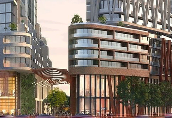 Pedestrian Friendly Walkways at Galleria on the Park Condos