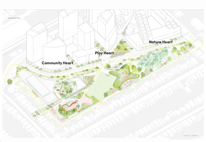 Schematic Diagram of the New Community Centre and Park