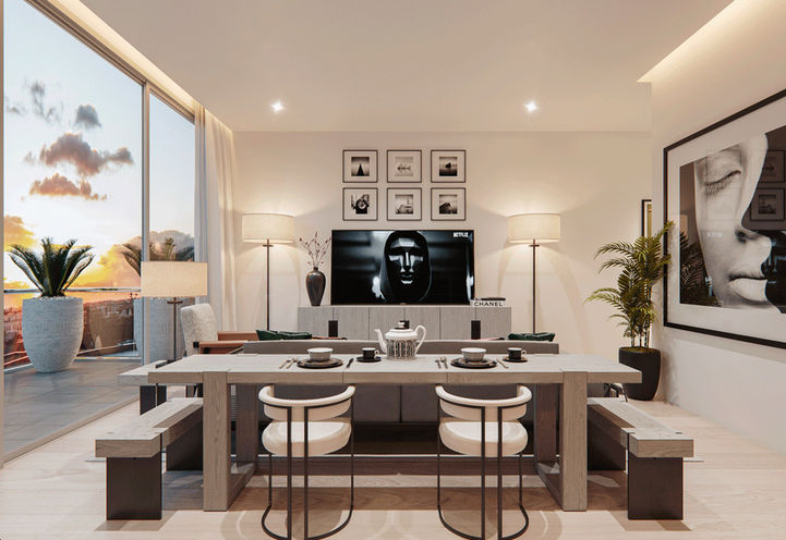 Dining Room Interior of Gallery Condos