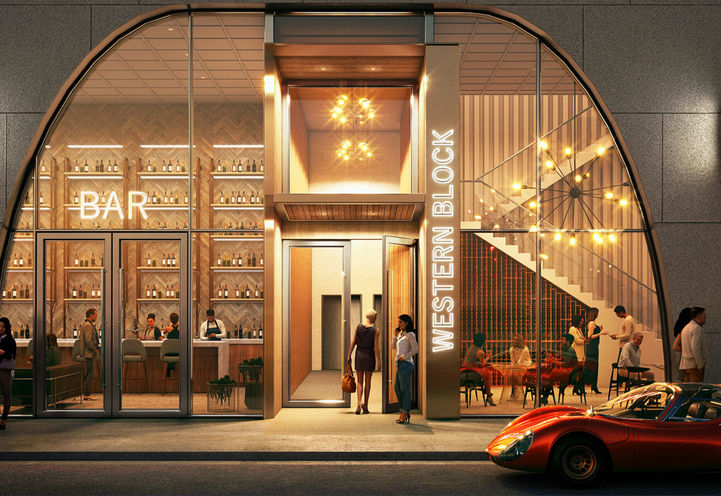 Gallery Condos Exterior View of Resident Street Level Entrance