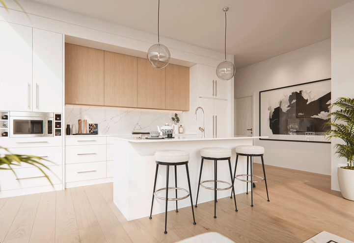 Gallery Condos Kitchen Interior View