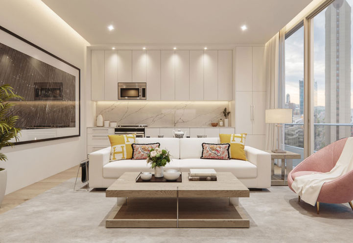 Gallery Condos Suite Interiors - Open Concept Living Space