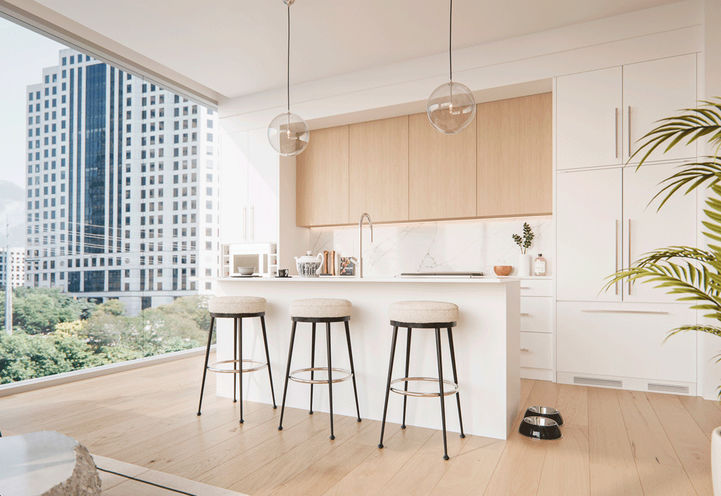 Kitchen Interior of Gallery Condos Suite