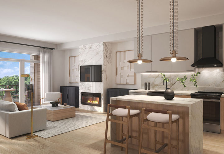 Garden Square Towns Interiors - Kitchen and Living Room