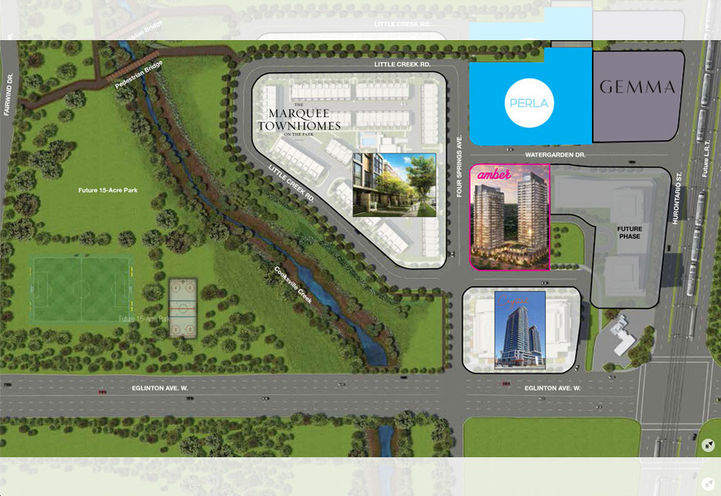 Gemma Condos Aerial View of Uptown Community