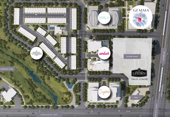 Gemma Condos Site Plan of Pinnacle Uptown