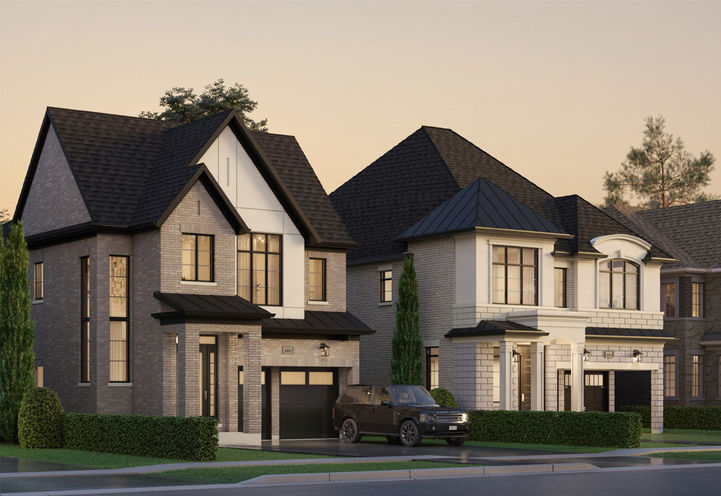 Glen Abbey Encore Streetscape View of Detached Models