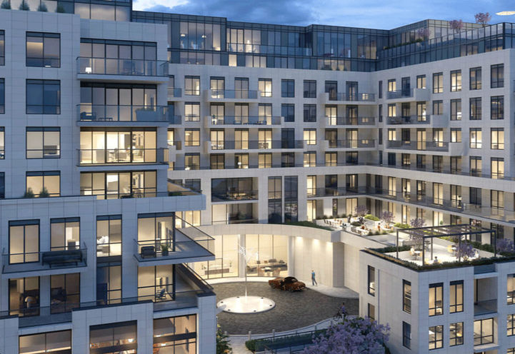 Glenhill Condos Exterior View and Vehicle Driveway