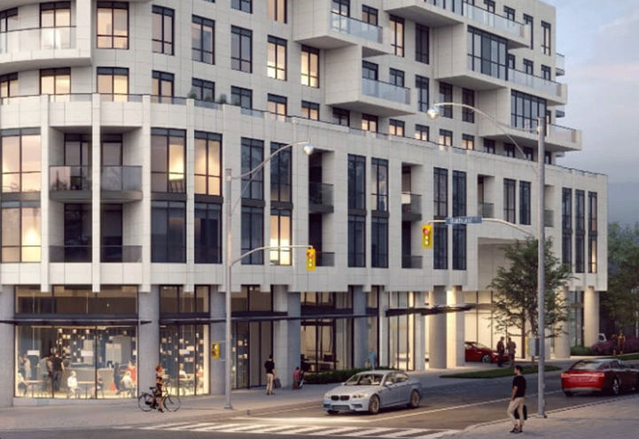 Glenhill Condos Looking Across Bathurst Street at Building Exteriors