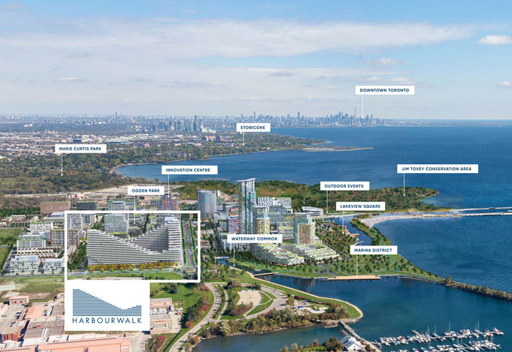 Harbourwalk Condos Aerial Location and Nearby Amenities