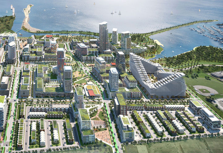 Harbourwalk Condos Aerial View of Master Planned Community