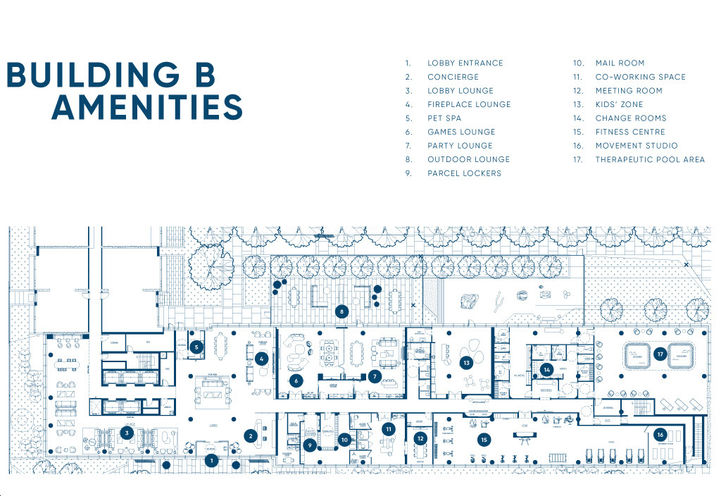 Harbourwalk Condos Building B Amenity Plan