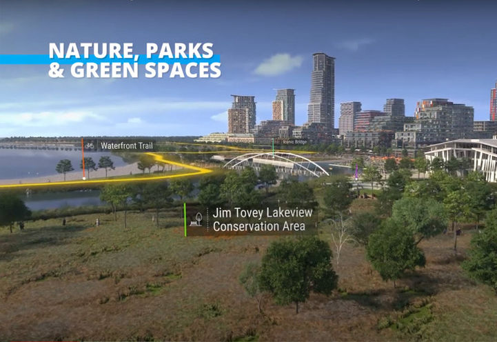 Harbourwalk Condos at Lakeview Village Land Mass