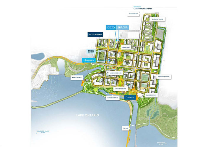 Harbourwalk Condos at Lakeview Village Map