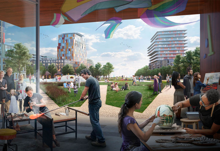 Harbourwalk Condos at Lakeview Village Ogden Park Cultural Hub