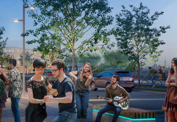 Harbourwalk Condos at Lakeview Village Pedestrian Promenade