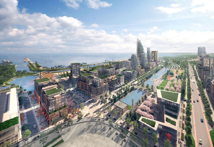 Harbourwalk Condos at Lakeview Village South View through Lakeview