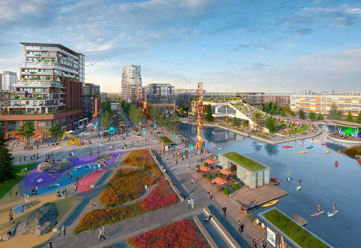 Harbourwalk Condos at Lakeview Village View of the Amphitheatre