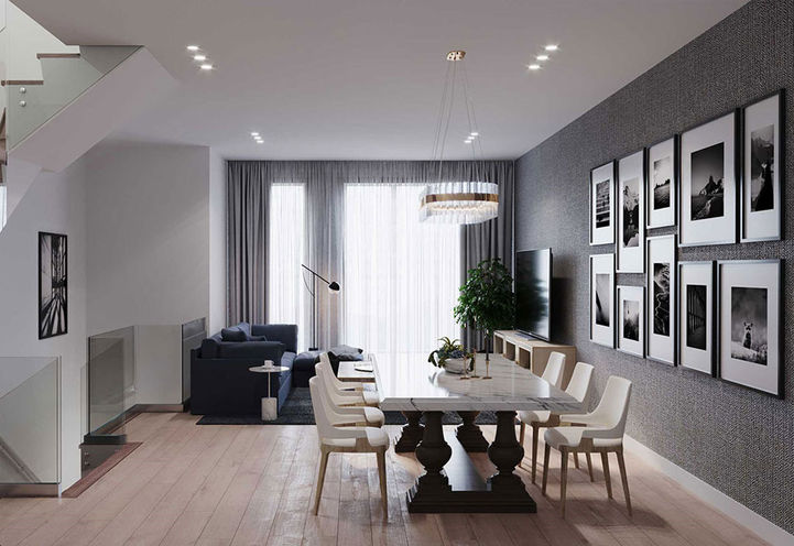 Harris Gate Towns Interior Living Space with Seating